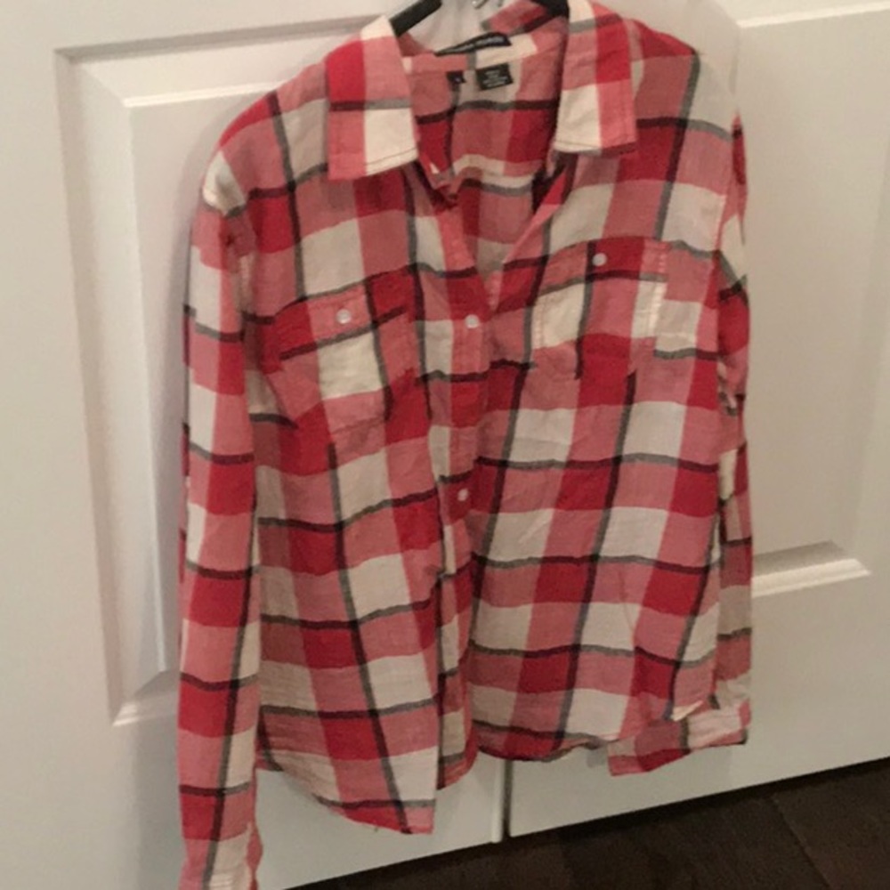 Sandra Ingrish plaid blouse